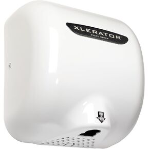 XLERATOR XL-BW8 Automatic High Speed Hand Dryer with White Thermoset (BMC) Cover and 1.1 Noise Reduction Nozzle, 7.0 A, 208 V