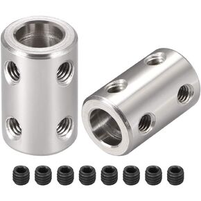uxcell 8mm to 8mm Bore Rigid Coupling Set Screw L22XD14 Stainless Steel,Shaft Coupler Connector for 3D Printers, Motor Accessories,2pcs in Saudi Arabia