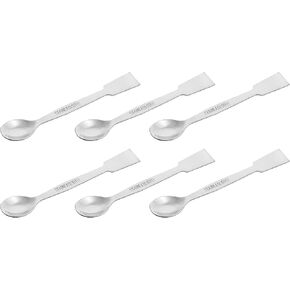 6 قطع مجارف مع ملعقة، 7.9 بوصة - ستانلس ستيل، مصقول - طرف مسطح واحد، طرف ملعقة واحدة - Eisco Labs in Kuwait