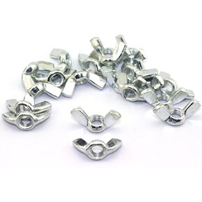 RuiLing 20 Pack Wing Nuts Assorted Kit Zinc Plated Fasteners Parts Butterfly Nut (5/32"-32, 3/16"-24, 1/4"-20, 5/16"-18, 3/8"-16) in Kuwait