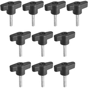uxcell Clamping Handle Screw Knobs Handle M6 x 20mm Threaded T-Shape 10pcs