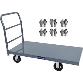 Platform Cart Industrial Dolly Cart Heavy Duty 48" X 24" Platform Truck Commercial Cart Flatbed Platform Cart with 2000lb Capacity, Moving Cart 6" Swivel Wheels Flatbed cart, Push Cart