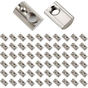 YHNTGB 60pcs M3 Spring T Nut، M3 T Slot Nut، M3 T Slot Nut، M3 T Slot Nut، كرة زنبركية محملة لصناعة آلة الطابعة ثلاثية الأبعاد من الألومنيوم in Kuwait