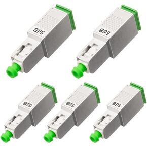5 قطعة SC الألياف المخفف 5dB، SC/APC أحادي الوضع الثابت الألياف البصرية المخفف ذكر-أنثى