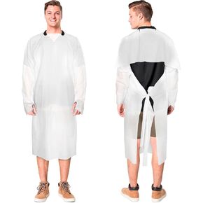 AMZ Blue Disposable Isolation Gown, Large. 25 Pack Protective Gown Disposable. PPE Surgical Disposable Gown. Disposable Medical Gowns. Medical PPE Gowns Disposable with Waist Ties, Elastic Wrists in Saudi Arabia
