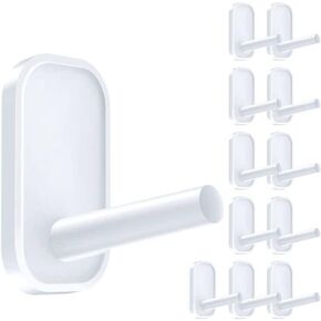 INNÔPLUS 6 Pieces Adhesive Hooks,Hat Hooks, Self Adhesive Wall Hooks,Towel Hooks, Coat Hooks Hat Rack Robe Hook, Scarf, Utility Hooks for Kitchen Bathroom Office and More (Black)