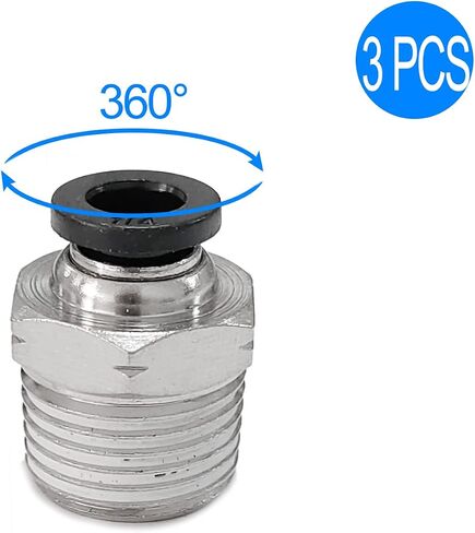 10 قطعة ذكر مستقيم 1/4 بوصة أنبوب OD x 3/8 بوصة NPT الموضوع دفع لتوصيل المناسب ، تركيب الهواء الهوائي in Kuwait