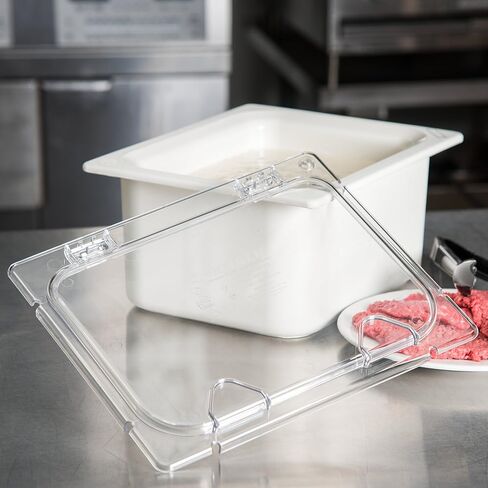 منتجات Carlisle FoodService CFS CM10238Z07 Coldmaster EZ Access Lid، مقاس 1/2، ارتفاع 0.9 بوصة، عرض 13 بوصة، طول 10.5 بوصة، بولي كربونات (PC)، شفاف (عبوة من قطعتين) in Kuwait