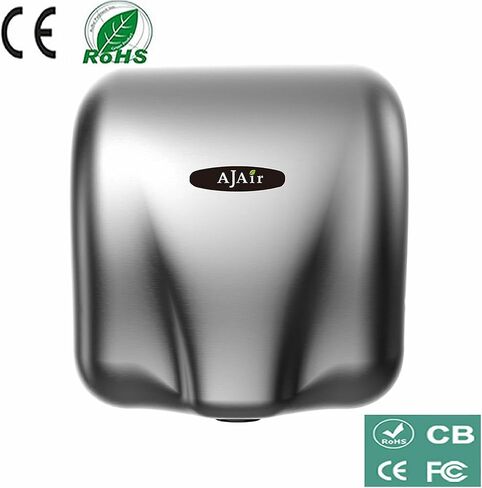AjAir® 1 Pack Heavy Duty Commercial 1800 Watts High Speed Automatic Hot Hand Dryer - White in Kuwait