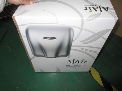AjAir® 1 Pack Heavy Duty Commercial 1800 Watts High Speed Automatic Hot Hand Dryer - White in Kuwait