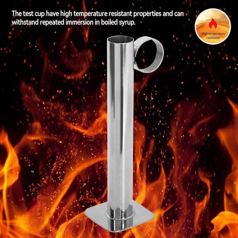 مجموعة مقياس كثافة شراب القيقب وبرطمانات الاختبار - مجموعة كثافة شراب القيقب عالية الجودة - مجموعة شراب القيقب من الفولاذ المقاوم للصدأ - تقيس محتوى السكر في الشراب، سهلة القراءة ودقيقة، مع فرشاة تنظيف in Kuwait