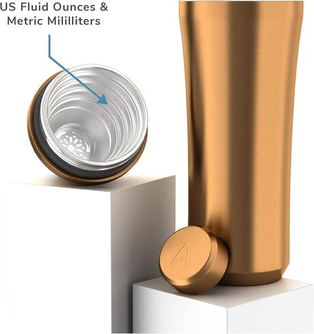Elevated Craft Hybrid Cocktail Shaker - Premium Vacuum Insulated Stainless Steel Copper Cocktail Shaker - Innovative Measuring System - Martini Shaker for the Home Bartender - 28oz Total Volume in Saudi Arabia