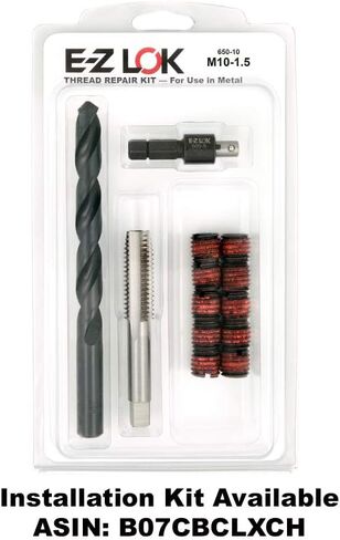E-Z LOK - 650-10 E-Z Lok Externally Threaded Insert, C12L14 Carbon Steel, M10-1.5 Internal Threads, 9/16"-12 External Threads, 13.08mm Length, Made in US (Pack of 10) in Saudi Arabia