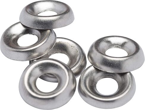 No 10 Stainless Cup Countersunk Finish Washer, (100 Pack) - Choose Size, by Bolt Dropper, 18-8 (304) Commercial Grade Corrosion Resistant Stainless Steel in Kuwait