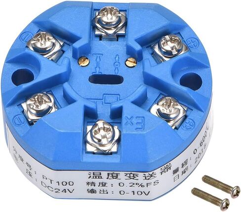uxcell PT100 Temperature Sensor Transmitter 24V DC 0-10V 0℃ to 600℃ in Saudi Arabia
