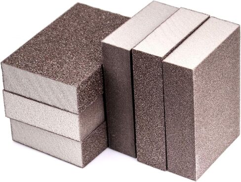 ZOENHOU 24 Pack Sanding Sponge, 60 80 100 120 180 220 Grit Sanding Block Sandpaper, for Wood Assorted Blocks Assortment Drywall Metal Repair Set in Saudi Arabia