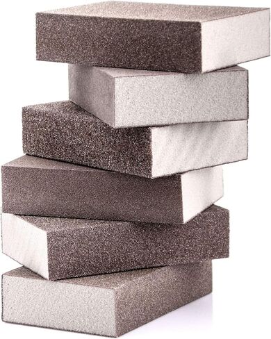 ZOENHOU 24 Pack Sanding Sponge, 60 80 100 120 180 220 Grit Sanding Block Sandpaper, for Wood Assorted Blocks Assortment Drywall Metal Repair Set in Saudi Arabia