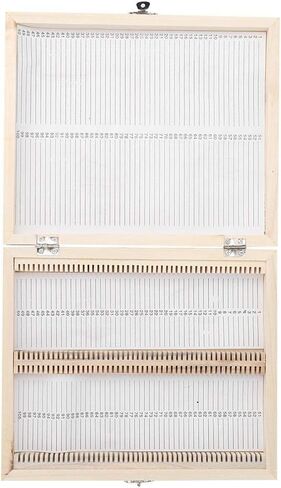 100 قطعة صندوق تخزين منزلق خشبي، شرائح مجهرية مُجهزة من الزجاج البيولوجي، لتعليم العلوم البيولوجية الأساسية in Kuwait