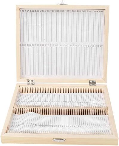 100 قطعة صندوق تخزين منزلق خشبي، شرائح مجهرية مُجهزة من الزجاج البيولوجي، لتعليم العلوم البيولوجية الأساسية in Kuwait