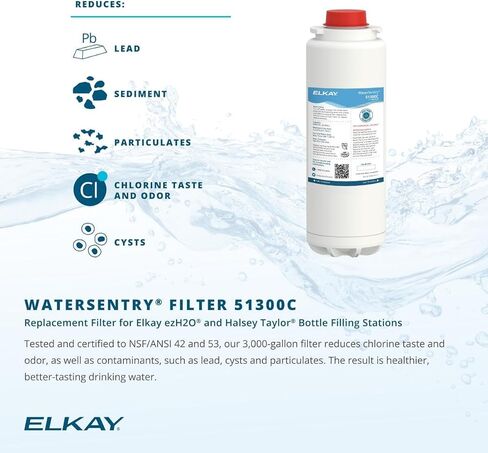 مرشحات بديلة Elkay 51300C_12PK WaterSentry (حشو الزجاجات وLiv Pro)، 12 قطعة (عبوة من 1)، أبيض in Kuwait