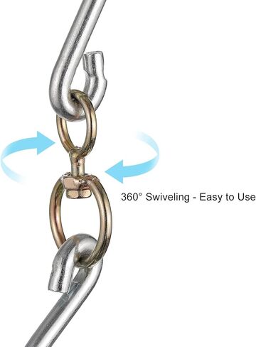 uxcell 12'' Swivel Meat Hooks, 0.34'' Thickness Galvanized Processing Butcher Hooks for Hanging Drying Smoking Meat Products, 4Pcs in Saudi Arabia