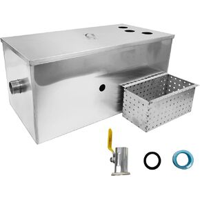 اي هاي نير مصيدة شحوم تجارية 25 باوند، مصيدة شحوم اعتراضية 13 جالون في الدقيقة، مصيدة شحوم من الستانلس ستيل للمطبخ والمطعم in Kuwait