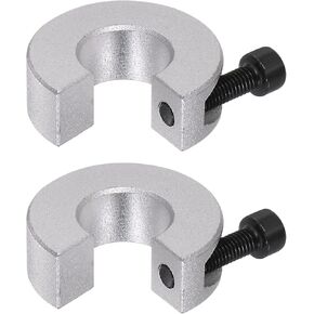 HARFINGTON 2pcs Shaft Collar Set for Linear Rail SBR16, Clamp-on Shaft Collar with Set Screw 16mm Bore, 30mm OD, 10mm Thickness, Aluminum All in One Shaft Clamping Collars, Anodization
