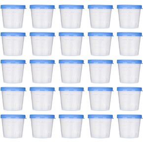 50 قطعة 40 مللي كوب البول أكواب البول البلاستيكية المعقمة أكواب عينة معقمة أكواب جمع العينات مع أغطية حاوية البول حاويات العينات ملحقات اختبار البول (لون عشوائي) in Kuwait