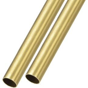 METALLIXITY Brass Tube(17mm OD x 0.5mm Wall T x 200mm L) 2Pcs, Straight Tubing - for Home Furnishing, Machinery, DIY Handicraft in Saudi Arabia