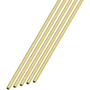 أنبوب نحاسي METALLIXITY (1.5 مم OD × 0.25 مم جدار T × 300 مم طول) 5 قطع، أنابيب مستقيمة - للأثاث المنزلي، والآلات، والحرف اليدوية اليدوية in Kuwait