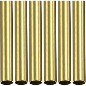 أنبوب نحاسي DTGN 10 مم × 0.25 مم × 300 مم (ODxWall TxL) - 6 عبوات - جيد لإطار ديكور DIY لمعدات الآلات - أنابيب معدنية مستديرة in Saudi Arabia