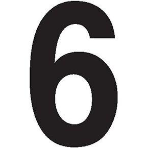 Labelmaster NUMBER6W"Number 6" Labels, 3 1/2", White Vinyl (عبوة من 50) in Saudi Arabia