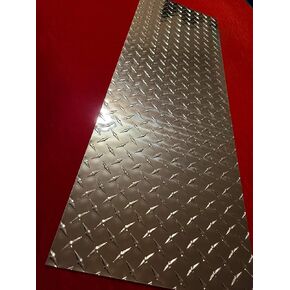 .063 Bright Aluminum Diamond Treadplate Sheet Metal 12 x 36. Very Nice Piece of Metal, All Our Metal is Edge Sanded to Remove Harsh Burrs. Good for Truck. Work Bench, Garage and Much More. in Kuwait