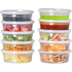 FULING [48pack 16oz Plastic Containers With Lids Deli Disposable Food Storage Takeout Containers Airtight BPA-Free Leakproof Round Bowls for Soup Salad Restaurant Supplies With Clear Lids in Saudi Arabia