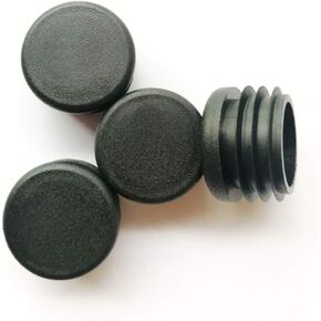 4 Pack 1 Inch Round Plastic Plug, Pipe Tubing End Cap, Glide Insert Furniture Finishing Plug for Round Metal Tube