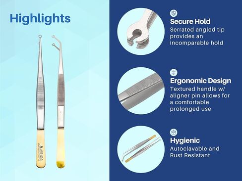 Corn Suture Tweezers Straight and Curved Surgical Forceps Pliers ARTMAN Brand in Saudi Arabia