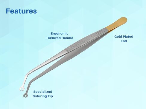 Corn Suture Tweezers Straight and Curved Surgical Forceps Pliers ARTMAN Brand in Saudi Arabia