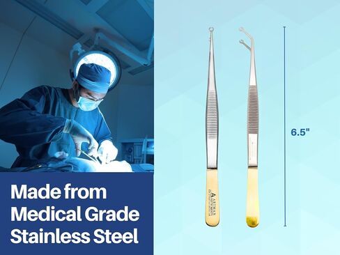 Corn Suture Tweezers Straight and Curved Surgical Forceps Pliers ARTMAN Brand in Saudi Arabia