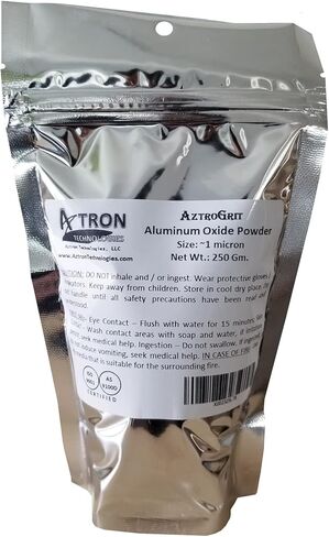 مسحوق أكسيد الألومنيوم من AztroGrit - 1 ميكرون (متوسط ​​الحجم)؛ 250 جم in Kuwait