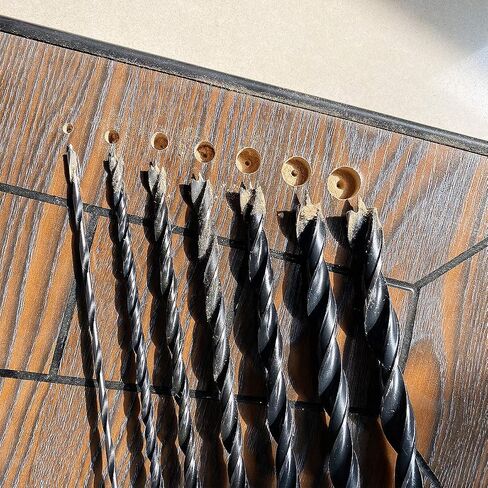 COMOWARE 12" Extra Long Brad Point Drill Bit Set, 12 Pcs High Carbon Steel Long Drill Bit, Long Drill Bits for Wood, Plastic, PVC, Composite & Rubber, 1/8", 3/16", 1/4", 5/16", 3/8", 7/16", 1/2" in Saudi Arabia