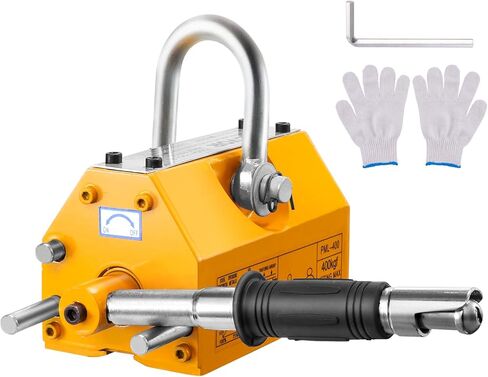 رافع مغناطيسي VEVOR، سعة سحب 2200 رطل/1000 كجم، عامل أمان 2.5، النيوديميوم والفولاذ، مغناطيس رفع مع إطلاق، مغناطيس رفع دائم، مغناطيس عالي التحمل للرافعة، رافعة متجر، كتلة، لوح in Kuwait