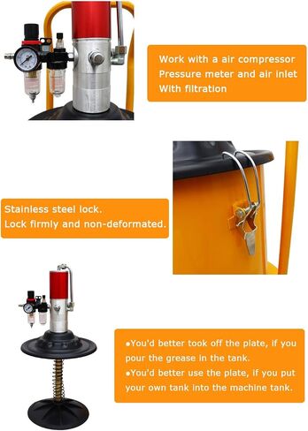INTBUYING Air Pneumatic Lubricator 20L Compressed Injector with Gun Hose 5 Gallon in Saudi Arabia