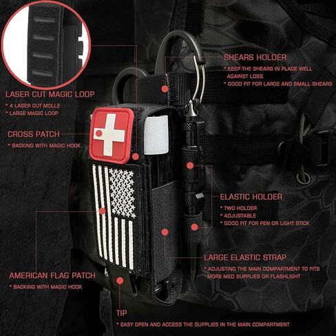 Upgrade 1000D Laser Cut Molle Tourniquet Holder, Heavy Duty Tactical Molle Tourniquet Pouch Holder in Saudi Arabia