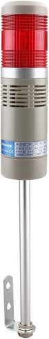 Baomain Industrial Signal Light Column LED Alarm Round Tower Light Indicator Continuous Light Warning Light Buzzer Red DC 12V LTA-502TJ in Saudi Arabia