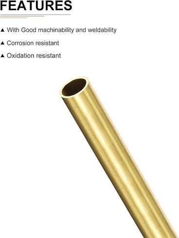 DTGN 7mm x 0.5mm x 300mm(ODxWall TxL) Brass Tube - 8Pack - Good for Machinery Equipment DIY Decorative Frame - Round Metal Tubing in Saudi Arabia