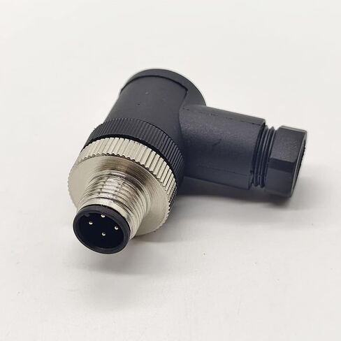 FOWIUNYE M12 4 Pin Male Connector, 12mm Industrial Circular Connector IP67 A Code Right Angle Type Adapter Field Assembly Wireable Sensor Unshiled 250V 4A AC/DC Connector for PG7 in Saudi Arabia