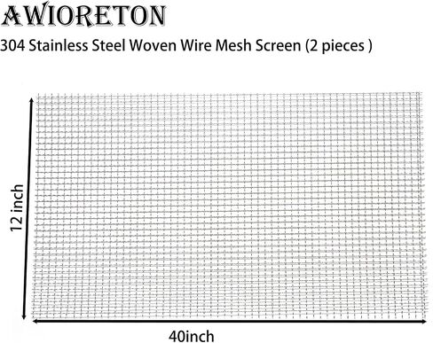 Wire Mesh 5 Mesh, 304 Stainless Steel Woven Wire Mesh Screen, Sturdy Metal Mesh Sheets to Prevent Mice, Rodents, Spiders, Squirrels (Silver-2pcs, 8x12 Inch) in Kuwait