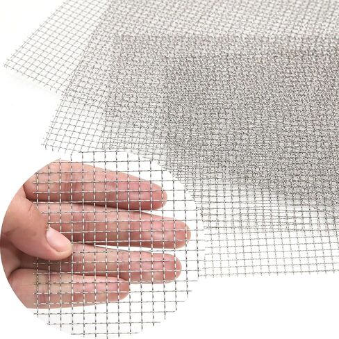Wire Mesh 5 Mesh, 304 Stainless Steel Woven Wire Mesh Screen, Sturdy Metal Mesh Sheets to Prevent Mice, Rodents, Spiders, Squirrels (Silver-2pcs, 8x12 Inch) in Kuwait