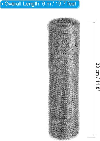 نسيج شبكي شبكي مزدوج الطبقات من الستانلس ستيل لملء الثقوب وحماية النباتات من باتيكيل، مقاس 12 انش × 20 قدم in Kuwait