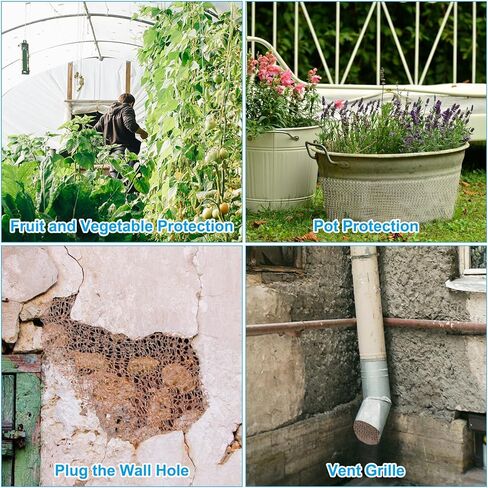 نسيج شبكي شبكي مزدوج الطبقات من الستانلس ستيل لملء الثقوب وحماية النباتات من باتيكيل، مقاس 12 انش × 20 قدم in Kuwait